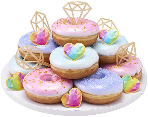 Decopac 28380 Rainbow Prism Heart Cupcake Rings, Cake Toppers thumb #6