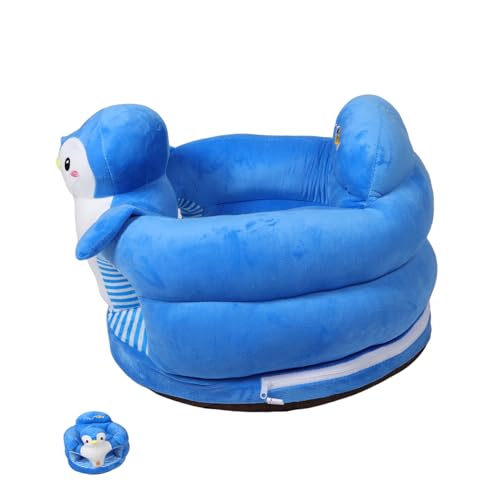 SHOWERORO Portable Learning Chair Supportive Floor Seat for Sitting and Playing Newborn Feeding Chair Adorable Thickened Safety Cushion for Boys