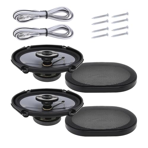 Altavoces de coche de 380W con sonido coaxial y graves potentes para música en ruta