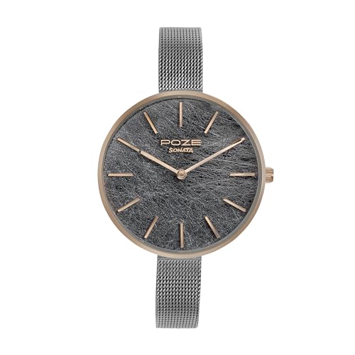 Sonata Poze Quartz Analog Multicoloured Dial Mesh Strap Watch for Women-SP80069KM01W (B0CXDRTXTR) Amazon Price History, Amazon Price Tracker