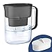 Waterdrop Lucid NSF Certificada Jarra Filtrante de Agua de 3.5L con Filtro de 1×90 Días, Reduce el Plomo, el Flúor, el Cloro y Más, sin BPA, Negro (Filtro de Repuesto: WD-PF-01A Plus)