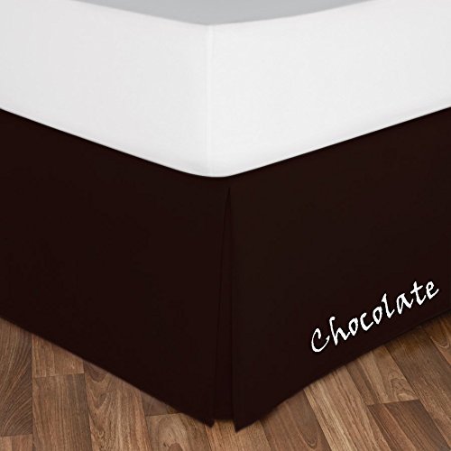 Great Deal in Twin Size Bed Skirt , SOLID Wine - Best Rated 1-Piece Bed Skirt - Features Perfect Fitting on 20" inch Drop Length ( 400-Thread Count ) - By SRP Linen