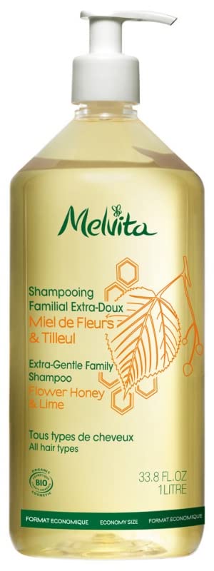 Melvita Extra-Gentle Family Shampoo 1 Litre Shampoo for all hair types