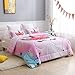 SIRDO Unicorn Queen Bedding Sets for Girls Kids Comforter Set Queen Size with 2 Pillowcases Pink and Rainbow Unicorn Room Decor for Girls Bedroom Ultra Soft Machine Washable Toddler Bed Set