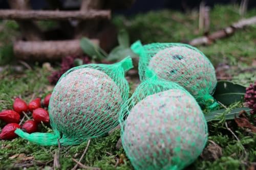Anhaltiner Meisenknödel 300St. mit Netz mit Insekten Rindertalg Wildvögel Fett