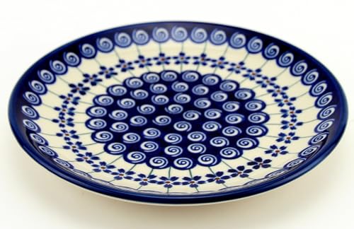 Polish Pottery Plate 7.5 Inch From Zaklady Ceramiczne Boleslawiec #Gu-814-1085 Classic Pattern, 7.5 Inch Diameter