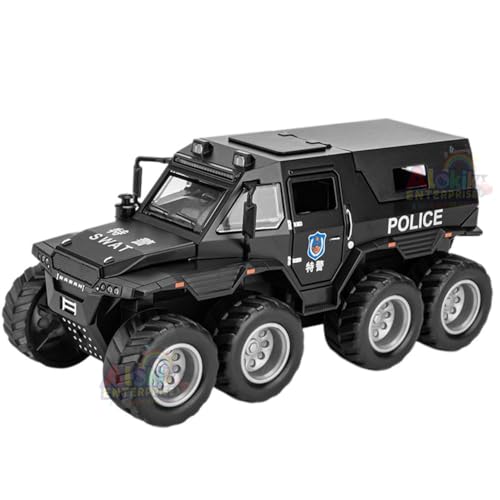 Image of Invite Enterprise 8X8 Off-Road Refitted Model Adventure Suv Car 1 /24 Scale Monster Shaman Trucks Pickup Die-Cast Metal Model Cars With Sound And Light For Kids Age 3 Year And Up ?Black?