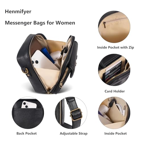 Small Leather Crossbody Messenger Sling Bag for women Vintage Anti theft Large Capacity Mini Shoulder Handbag3