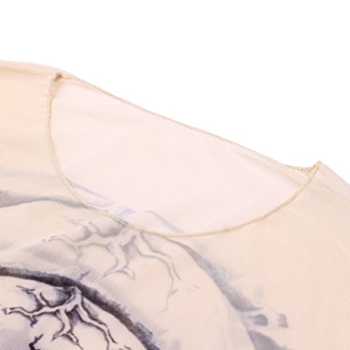 Men's Fake Tattoo Muscle Tee Shirt Undershirt 3D Print Long Sleeve T-Shirts4