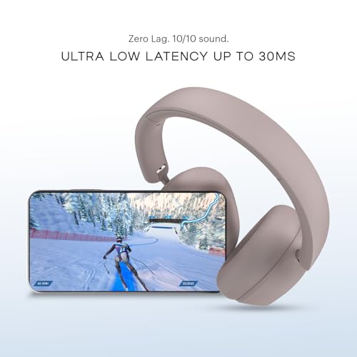 Image of Noise Airwave Max 5 Wireless Over-Ear Headphones with Adaptive Hybrid ANC (up to 50dB), HFA Tech, 80H Playtime, Dual Pairing(Mauve Haze)