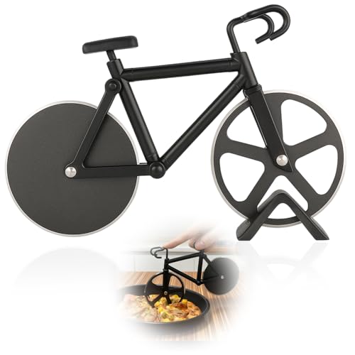 Fahrrad Pizzaschneider 18,5 cm Antihaftbeschichteter Edelstahl...