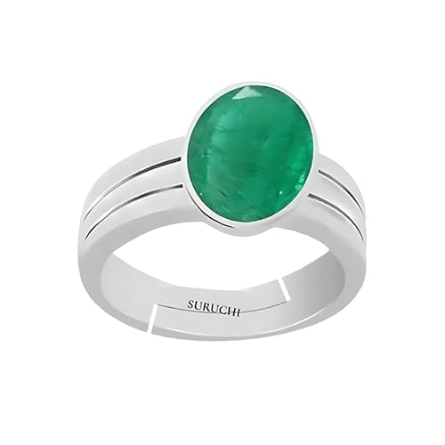 Suruchi Gems & Jewels - 925�X�^�[�����O�V���o�[ �s���A�G�������h/�p���i �萯�p 4.25 ���b�e�B�܂���4�J���b�g �r�X���� ���߉\�ȃ����O �j���p - cvtf