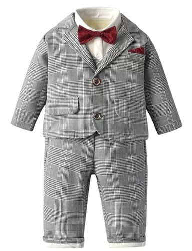Costume 3 pièces garçon Ulnomio veste revers pied-de-poule chic