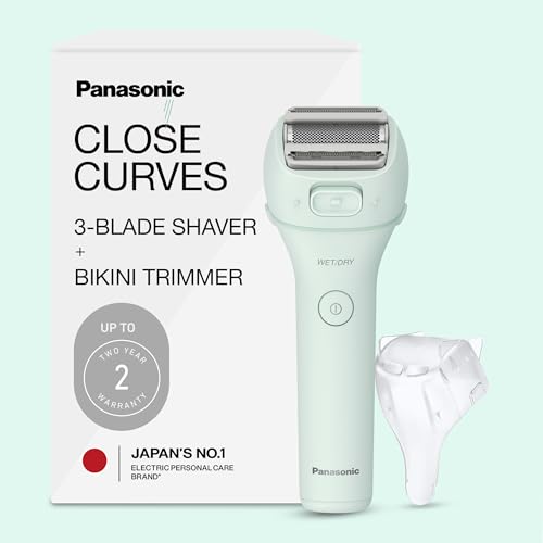 Panasonic Electric Bikini Trimmer, Women's Waterproof, Full-Body Cordless Electric Razors for Women...