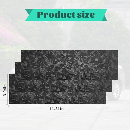 Image of Compatible with 11.8 inch x 4 inch Bowtie Emblem Wrap Kit for Chevy Logo Overlay Vinyl Wrap with Spatula and Cutter 3 Pcs Black Forged Carbon Fiber
