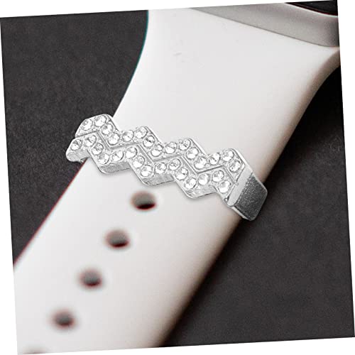Accessoires de montre connectée strass argentés pour customiser bracelet - 4