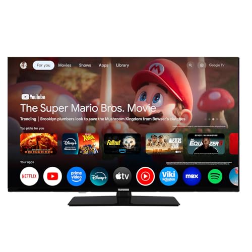 TELEFUNKEN D43U980B2CW Smart TV 43 Zoll (109 cm) 4K UHD Google TV Fernseher Schwarz