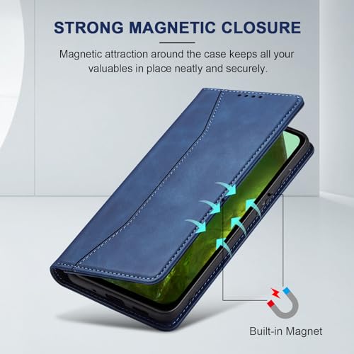 Image of Jasonyu Flip Wallet Case for Google Pixel 8A,Blue