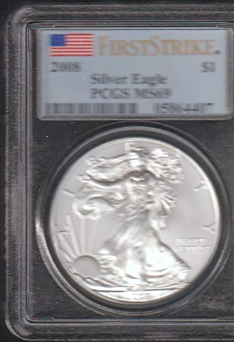 2008 American Silver Eagle (1986 – Date) $1 MS69 PCGS