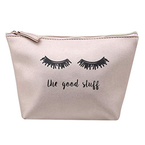 Preisvergleich Produktbild LoveAloe Multifunktions-Aufbewahrungskoffer Vanity Storage Bag Reißverschluss Geldbörse Cosmetic Beauty Organizer, Gold