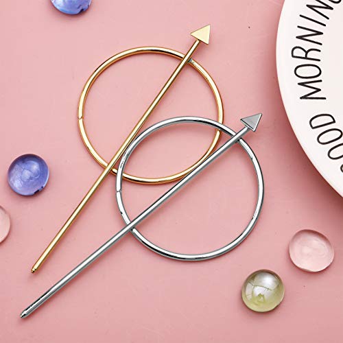 Lurrose 6 pçs Pinos de cabelo de liga metálica deslizante minimalista oco acessório de cabelo elegan