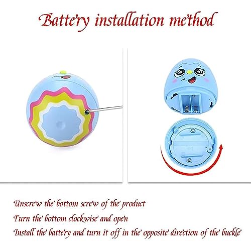 Image of BLISSBORN Roly Poly Egg Music Tumbler /Wobbling Bell Visual Development Light & Sound Toy /Tumbler Doll Toy for 3 Months & Above - Multicolour (Pack of 1)