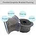 High-Temperature Graphite Rope Packing - Impregnated Fiberglass Seal for Pumps & Valves, 10 Feet Long, Durable, Heat-Resistant, Ideal for Industrial Applications