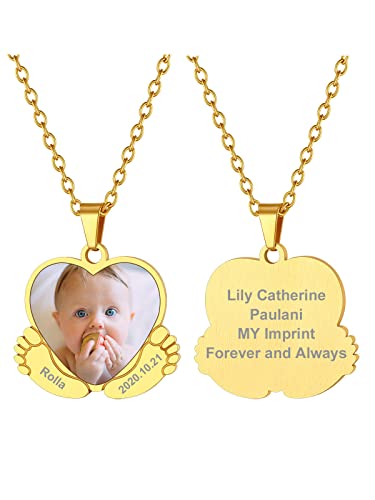 Bijou Noel Collier Femme Photo Personnalisé Chaine Acier Inoxydable