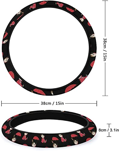 ムーミン車用 ハンドルカバー 軽自動車 軽 普通車 ステアリングカバー おしゃれ 滑り止め 汚れ防止 手触りよし アクセサリー 内装品 高級 滑り防止 オールシーズン対応 38cm
