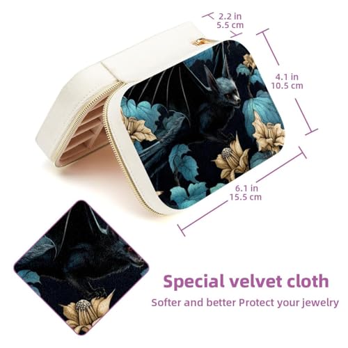 Boîte à bijoux de voyage compacte pour bagues et colliers en vacances - 6