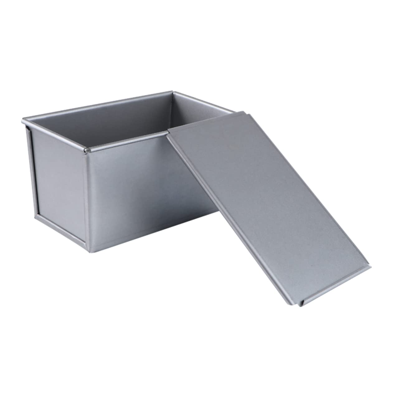 Rechteckige Toastform aus Aluminiumlegierung mit Deckel, Silber, 1 Stück