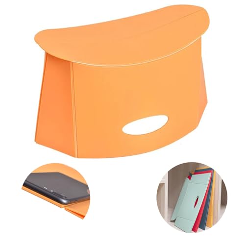 koofull Taburete plegable portátil, ligero, plegable, ultraligero, para viajes, mini taburete para vuelo en avión (amarillo)