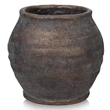 Briful Rustic Vintage Ceramic Pottery Vase, 6.1'' Farmhouse Table Decor with...
