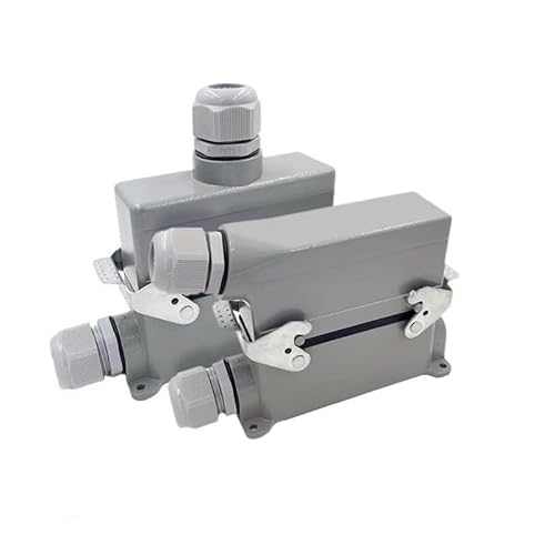 Heavy Duty Connectors HDC-HE-024-1/2/3/4 F/M 24pin Industrial Rectangular Aviation Connector Plug 16A 500V Screw Connection(Hdc-he-024-3)