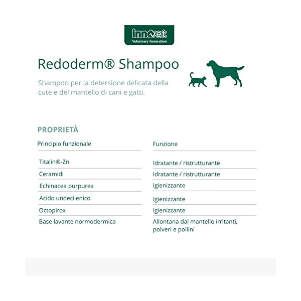 Innovet Redoderm Shampoo zur sanften Reinigung der Haut und des Fells für Hunde und Katzen - 250 ml Flasche – Bild 4