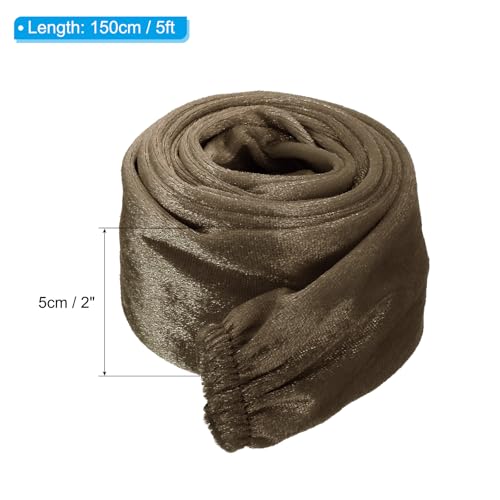 Image of PATIKIL 5ft Lamp Chain Cover, Chain Protective Sleeve Washable with Zipper for Chandelier Lighting Wires Swing Light Fixture, Light Brown