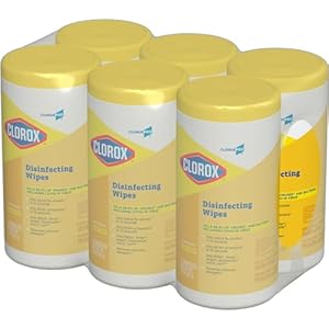 CloroxPro Clorox Disinfecting Wipes, Lemon Fresh, 75 Count, Pack of 6 (Package May Vary)