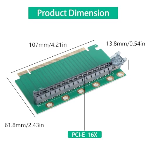 Carte PCIE 16X 90 degrés inverse avec direction d'installation modifiée - 4