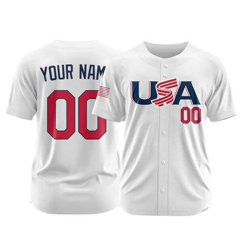 Custom World Baseball Classic Jersey Personalized Baseball Jerseys Printed/Stitched Sport Shirt for Men Women Youth Kids miniatura 1