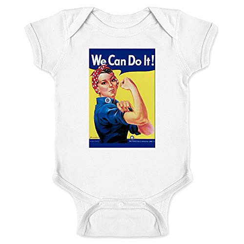 Pop Threads Rosie The Riveter We Can Do It Infant Bodysuit Baby Clothes Girl Boy Outfit White 6M