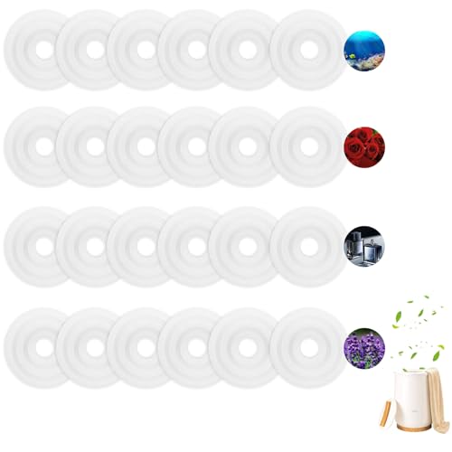sbeovri 4 Flavors 24 Pcs Replacement Fragrance Disc for Towel Warmer Bucket Fragrance Scented Pads Aroma Tablets