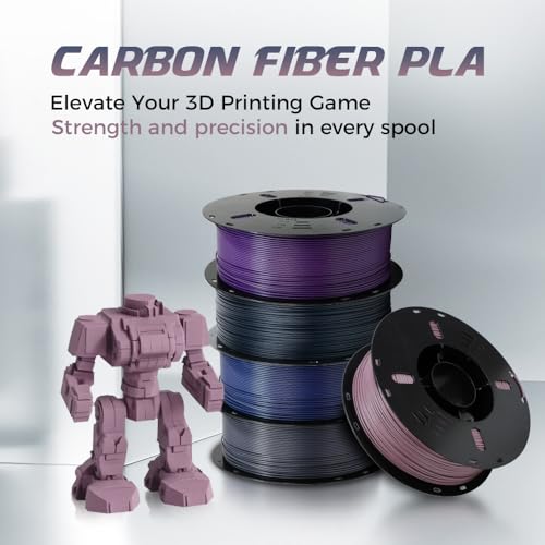 Image of VOXELAB Carbon Fiber PLA 3D Printer Filament, PLA Carbon Fiber Filament 1.75mm 1KG (2.2 LBS) 1 Spool, 3D Printing Material, Dimensional Accuracy + /- 0.02 mm, PLA CF Dusty Pink