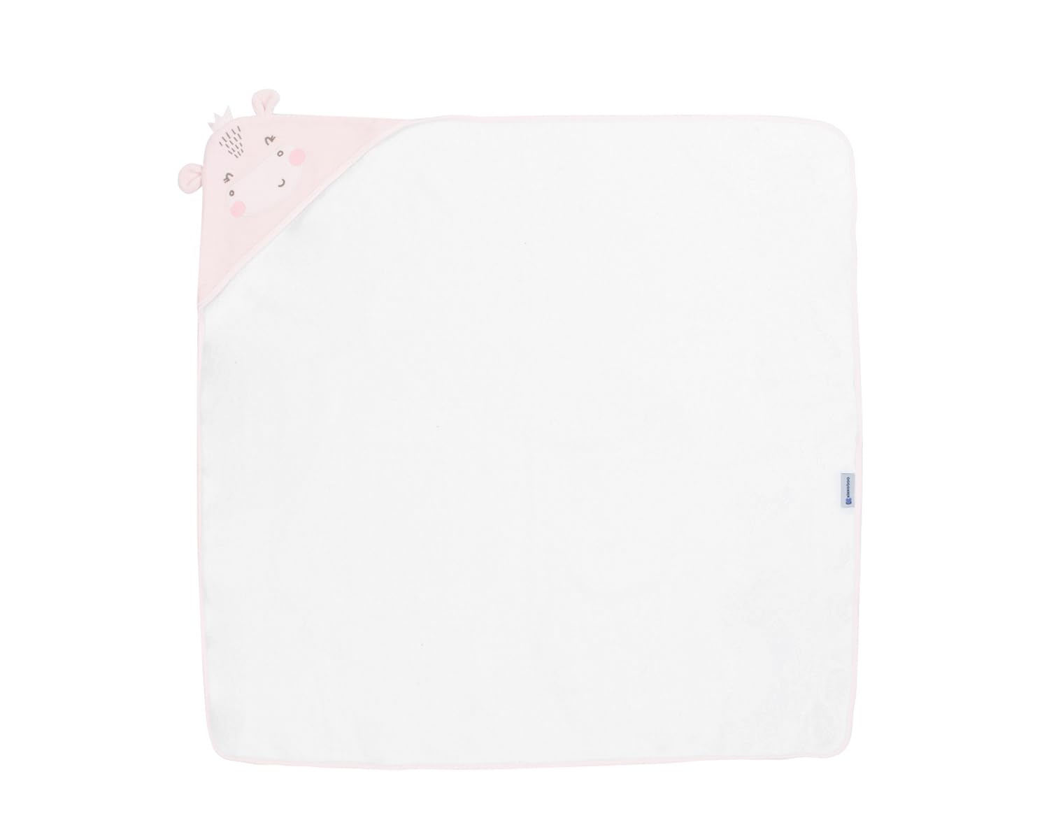 Kikkaboo Ręcznik z kapturem 90 x 90 cm, ręcznik dziecięcy z kapturem, 100% bawełna, kolory: różowy