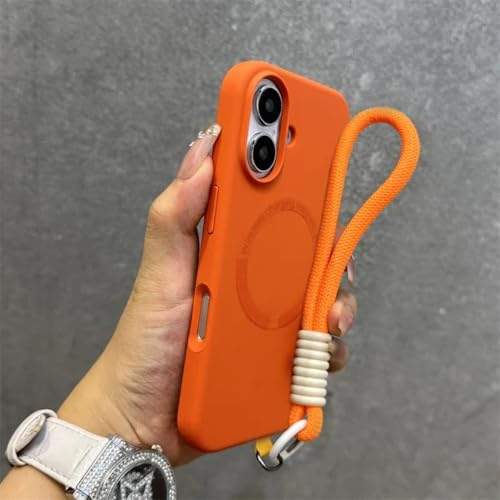 Étui iPhone 15 Plus silicone liquide avec bracelet anti-chute pour éviter les rayures