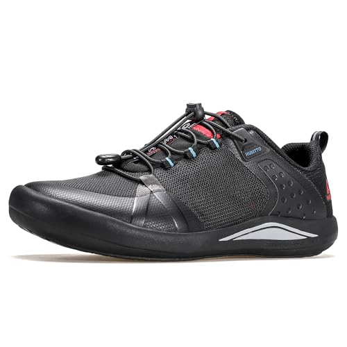 HUMTTO Men's Lightweight Comfortable Walking Shoes Flat Casual Commute Shoes Zero Arch Support Sneakers