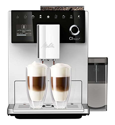 Melitta CI Touch F630-101, Kaffeevollautomat mit Milchbehälter, Flüsterleises Mahlwerk, One Touch Funktion, Silber + 6er… – Bild 3