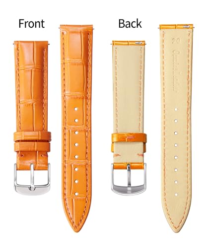 Image of BINLUN Leather Watch Band Genuine Calfskin Replacement Watch Strap Quick Release Crocodile Pattern 10 Colors 13 Sizes for Men Women(10mm,12mm,14mm,16mm,17mm,18mm,19mm,20mm,21mm,22mm,23mm,24mm)
