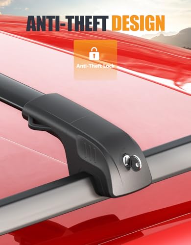 Image of KINGGERI 300lbs Roof Rack Cross Bars Compatible with Subaru crosstrek 2024-2026 Limited /Premium /Sport (Not for Wilderness) with Raised Side Rails, Lockable Aluminum Roof Rails Crossbars Luggage