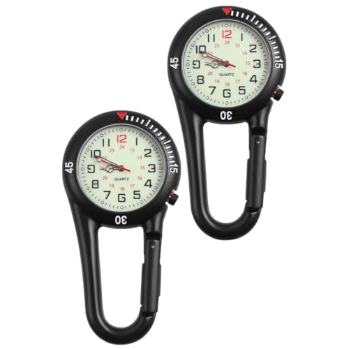 Montre gousset noire pour ceinture en acier inoxydable étanche au quotidien