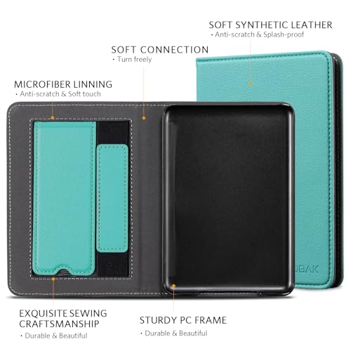 Image of CoBak Case for 6 inch E-Reader Cases (2024 & 2022, 11th Gen) - PU Leather Smart Cover with Auto Sleep /Wake & Hand Strap, Premium Protective Case for E-Reader Case